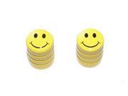 Smiley Smile Face Tire Rim Valve Stem Caps Motorcycle Bike Bicycle Yellow
