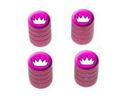 Princess Crown Tiara Tire Rim Valve Stem Caps Pink