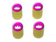 Princess Crown Tiara Tire Rim Valve Stem Caps Yellow