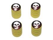 Skull Abstract - Tire Rim Valve Stem Caps - Yellow Skull Abstract - Tire Rim Valve Stem Caps - Yellow