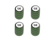 5k - Tire Rim Valve Stem Caps - Green 5k - Tire Rim Valve Stem Caps - Green