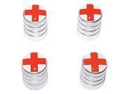 Red Cross - Tire Rim Valve Stem Caps - Aluminum Red Cross - Tire Rim Valve Stem Caps - Aluminum