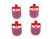 Red Cross EMT RN Tire Rim Valve Stem Caps Pink