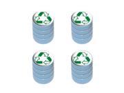 Recycle Conservation Tire Rim Valve Stem Caps Light Blue