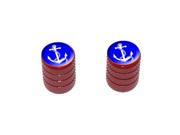 Anchor and Rope Ship Boat Boating Sailing Tire Rim Valve Stem Caps Motorcycle Bicycle Red