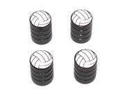 Volleyball Sport Tire Rim Valve Stem Caps Black