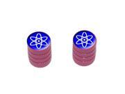 Atomic Symbol White Blue - Tire Rim Valve Stem Caps - Motorcycle Bike Bicycle - Pink Atomic Symbol White Blue - Tire Rim Valve Stem Caps - Motorcycle Bike Bicycle - Pink