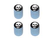 Skull Abstract Tire Rim Valve Stem Caps Light Blue