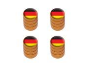 German Flag Tire Rim Valve Stem Caps Orange