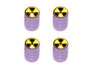 Radioactive Radiation Tire Rim Valve Stem Caps Purple