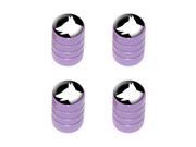 Dog Silhouette Tire Rim Valve Stem Caps Purple