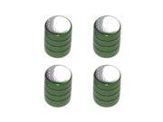 Golf Ball Golfing Tire Rim Valve Stem Caps Green
