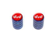 4x4 Off Road White on Red Tire Rim Valve Stem Caps Motorcycle Bike Bicycle Blue