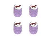 Horse Tire Rim Valve Stem Caps Purple