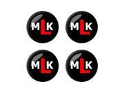 MLK Iniitials Martin Luther King Wheel Center Cap 3D Domed Set of 4 Stickers Badges