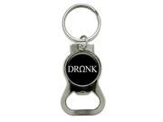 Greek Drunk Fraternity Sorority Black Bottle Cap Opener Keychain Ring