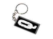 Letter Initial Q Keychain Key Chain Ring