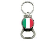 Italy Italian Flag Bottle Cap Opener Keychain Ring