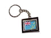 Tuvalu Country Flag Keychain Key Chain Ring