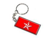 Nautical Star Red Keychain Key Chain Ring