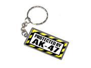 Protected by AK 47 Keychain Key Chain Ring