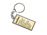 Mother Definition Keychain Key Chain Ring