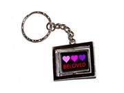 Beloved With Three Hearts Keychain Key Chain Ring