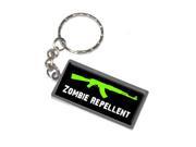 AK 47 Zombie Repellent Keychain Key Chain Ring