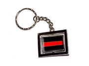 Thin Red Line Fireman Firemen Keychain Key Chain Ring