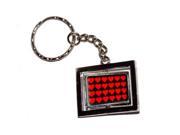 Red Hearts Keychain Key Chain Ring