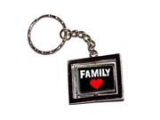 Family Love Red Heart Keychain Key Chain Ring