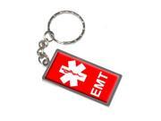 EMT Star of Life Red Keychain Key Chain Ring