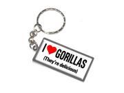 I Love Heart Gorillas They re Delicious Keychain Key Chain Ring