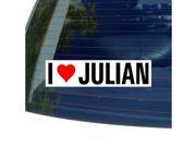 I Love Heart JULIAN Sticker 8 width X 2 height