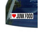 I Love Heart JUNK FOOD Sticker 8 width X 2 height