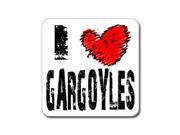 I Love Heart GARGOYLES Sticker 5 width X 5 height