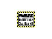 Warning Protected Seal Team Six Sticker 5 width X 4.5 height