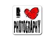 I Love Heart PHOTOGRAPHY Sticker 5 width X 5 height