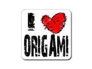 I Love Heart ORIGAMI Sticker 5 width X 5 height