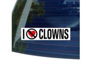 I Hate Anti CLOWNS Sticker 8 width X 2 height