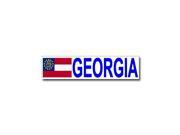 Georgia With State Flag Sticker 8.5 width X 2 height