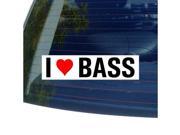 I Love Heart BASS Sticker 8 width X 2 height