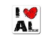 I Love Heart AL ALABAMA Sticker 5 width X 5 height