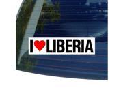 I Love Heart LIBERIA Sticker 8 width X 2 height