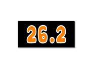 26.2 Marathon Black Orange Run Running Sticker 7 width X 3.3 height