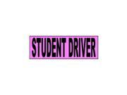 Student Driver Pink Standard Sticker 6 width X 2 height