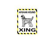 Afghan Hound Crossing Sticker 4 width X 5 height