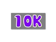 10K Running Purple Run Marathon Sticker 7 width X 3.3 height