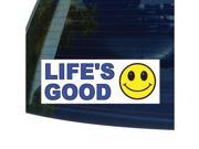 LIFE S GOOD Smiley Face Sticker 5.3 width X 2 height