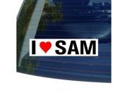 I Love Heart SAM Sticker 8 width X 2 height